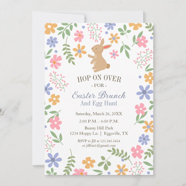 Invitation de Pâques Amusants Boulet mignon pour b (Devant)