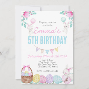 Invitation de Pâques, anniversaire de Bunny