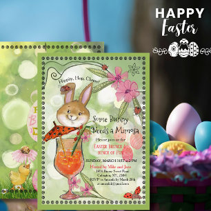 Invitation de Pâques Brunch Some Bunny Needs a Mim