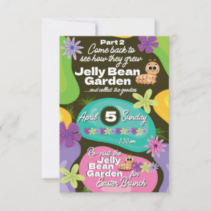 Invitation de Pâques Fête de jardin aux Jelly Bean