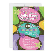 Invitation de Pâques Jardin de Bonbons de Pâques