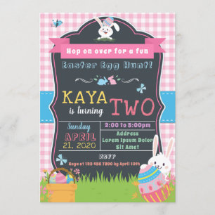 Invitation de Pâques pour Fille