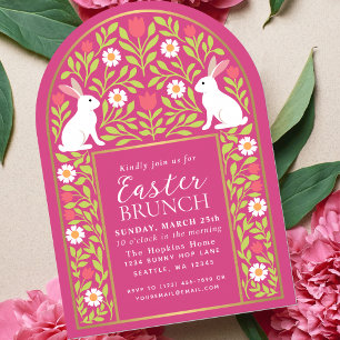 Invitation de Pâques pour un brunch en forme d'arc
