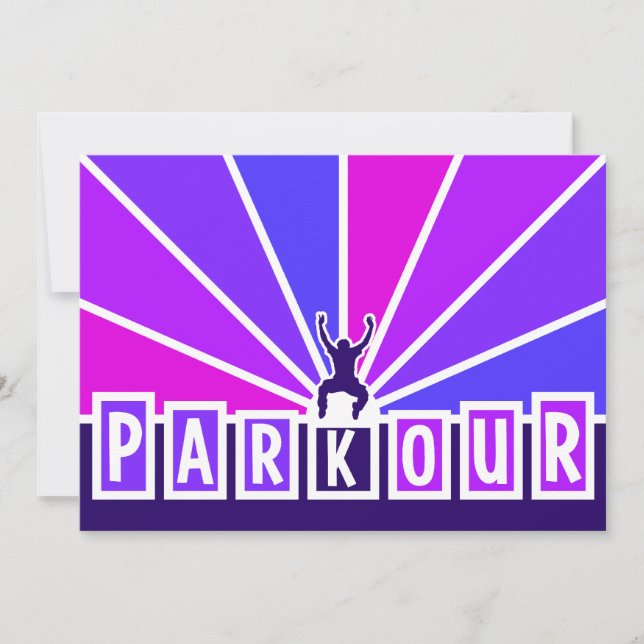 Invitation de PARKOUR, personnaliser (Devant)