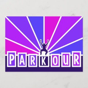 Invitation de PARKOUR, personnaliser