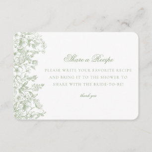 Invitation de partage de recette de sage florale e