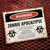 Invitation de parti sur le thème des zombies avec
