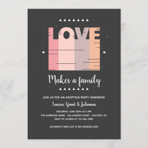 Invitation de partie d'adoption d'amour
