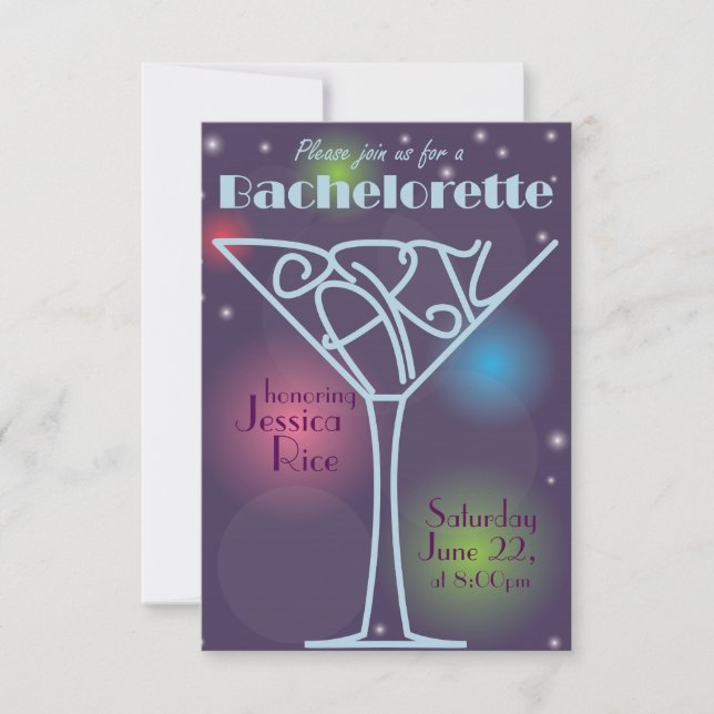 Invitation de partie de Bachelorette (Devant)