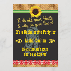 Invitation de partie de Bachelorette de cow-girl