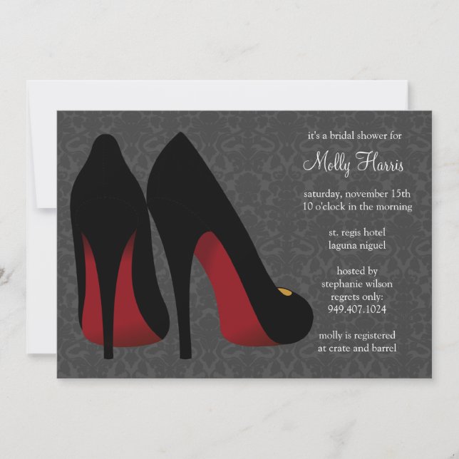 Invitation de partie de Bachelorette de damassé (Devant)