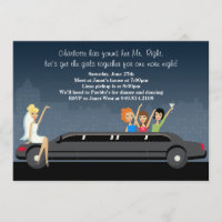 Invitation de partie de Bachelorette de limousine
