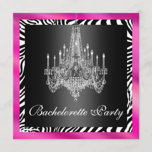 Invitation de partie de Bachelorette de zèbre de