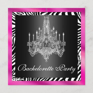 Invitation de partie de Bachelorette de zèbre de