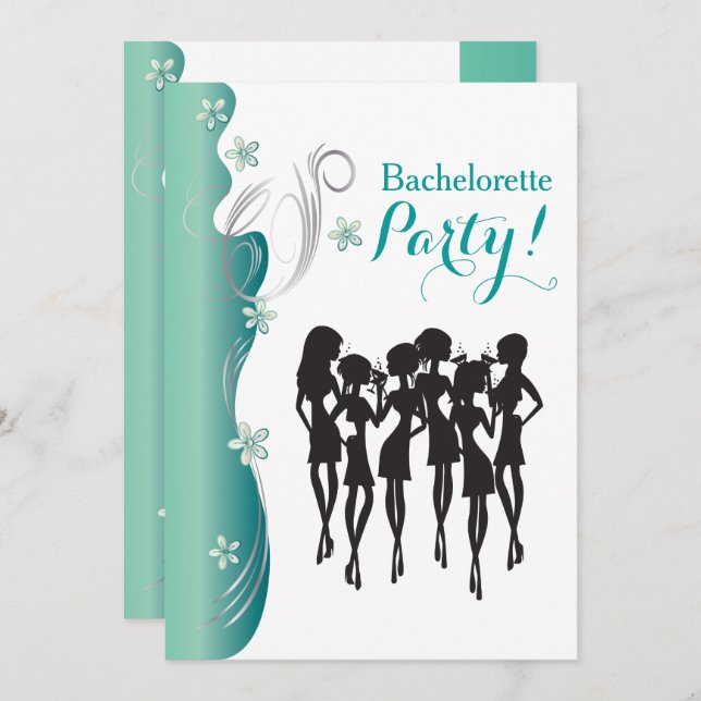 Invitation de partie de Bachelorette - jade (Devant / Derrière)