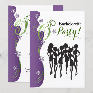Invitation de partie de Bachelorette - pourpre