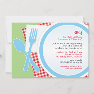 Invitation de partie de BBQ de baby shower