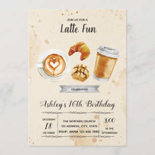 Invitation de partie de brunch de café
