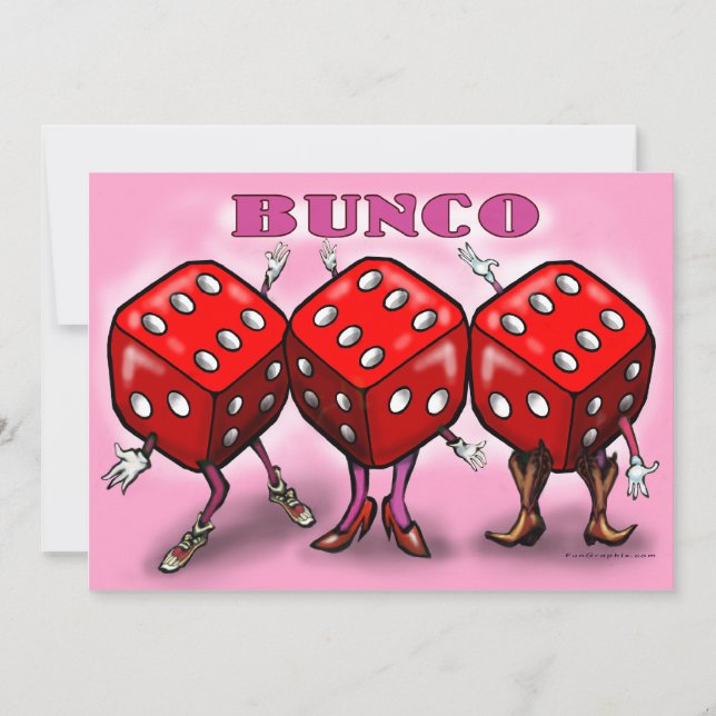 Invitation de partie de Bunco (Devant)