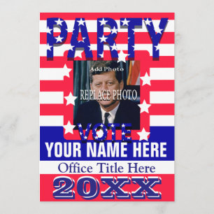 Invitation de partie de campagne politique