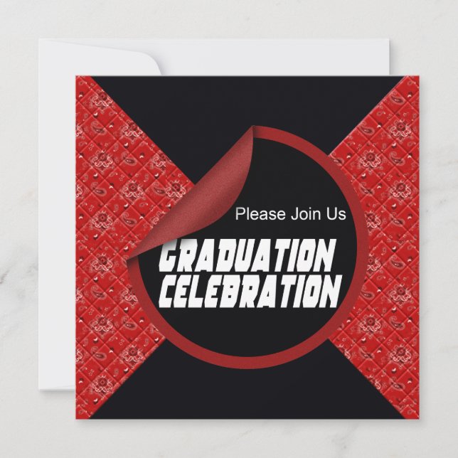 Invitation de partie de célébration d'obtention du (Devant)