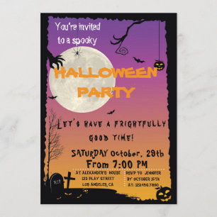 Invitation de partie de Chambre de Halloween