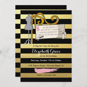 Invitation de partie de cheveux/défilé de mode