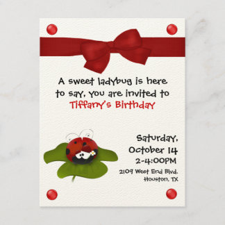 Invitation de partie de coccinelle