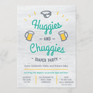Invitation de partie de couche-culotte de Huggies