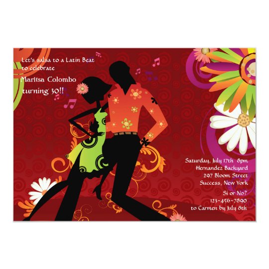 Invitation De Partie De Danse De Salsa Zazzle Fr