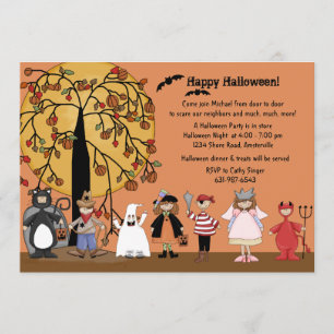 Invitation de partie de défilé de Halloween