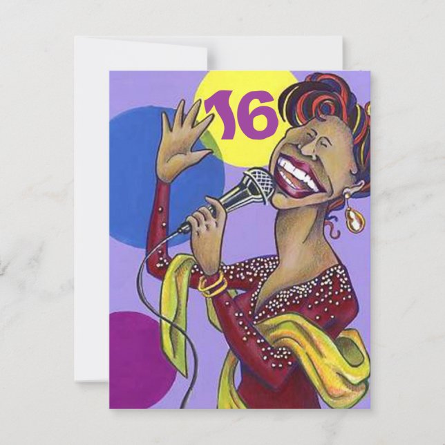 INVITATION DE PARTIE DE DIVA DE KARAOKE DU SWEET (Devant)