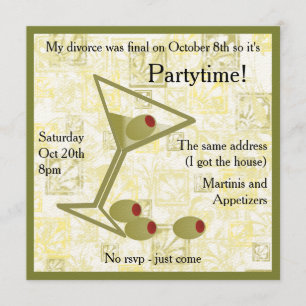 Invitation de partie de divorce de Martini