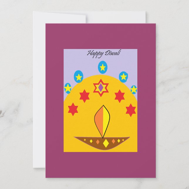 Invitation de partie de Diwali (Devant)