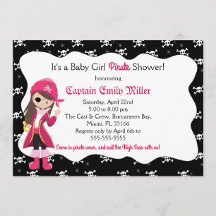 Invitation de partie de douche de bébé de pirate
