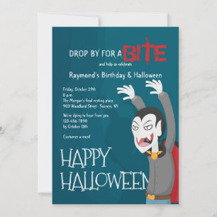 Invitation de partie de Dracula Halloween