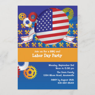 Invitation de partie de Fête du travail