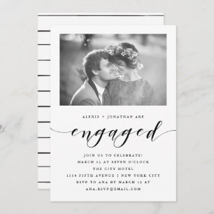 Invitation de partie de fiançailles de l'élégance