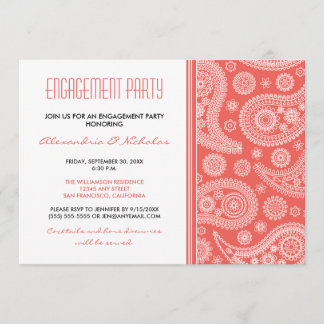 Invitation de partie de fiançailles de Paisley de