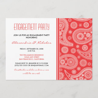 Invitation de partie de fiançailles de Paisley de