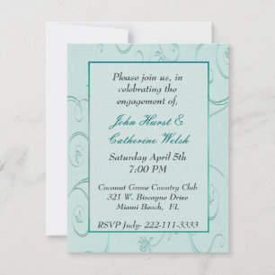 Invitation de partie de fiançailles élégante