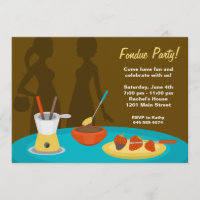 Invitation de partie de fondue