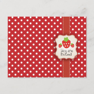 Invitation de partie de fraise