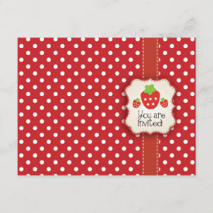 Invitation de partie de fraise