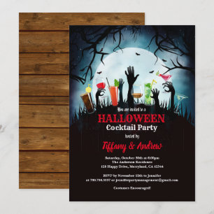 Invitation de partie de Halloween. Cocktail de