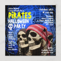 Invitation de partie de Halloween de pirate
