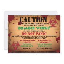Invitation de partie de Halloween de virus de