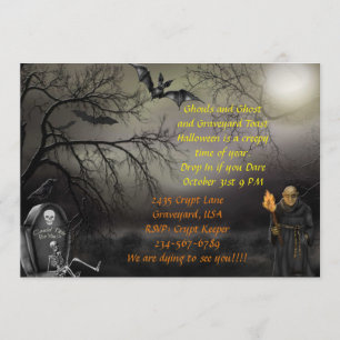Invitation de partie de Halloween de zombi de