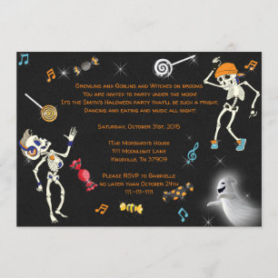 Invitation de partie de Halloween, invitation de