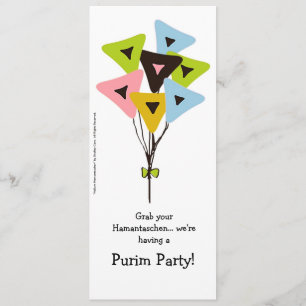 Invitation de partie de Hamantaschen Purim